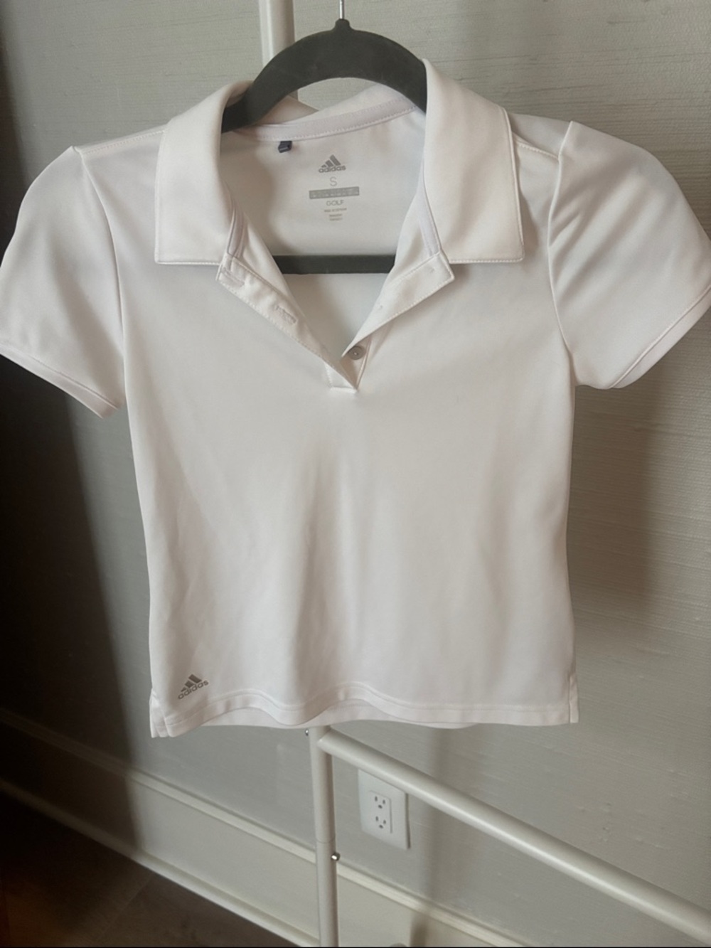 adidas White Girls Polo Shirt